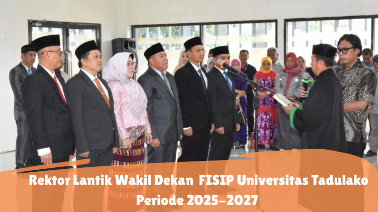 Rektor Lantik Wakil Dekan FISIP Universitas Tadulako Periode 2025–2027